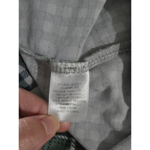 Above and Beyond Womens Plaid Long Sleeve Top Plus Size 2X Fall Western Stretch - Picture 7 of 10